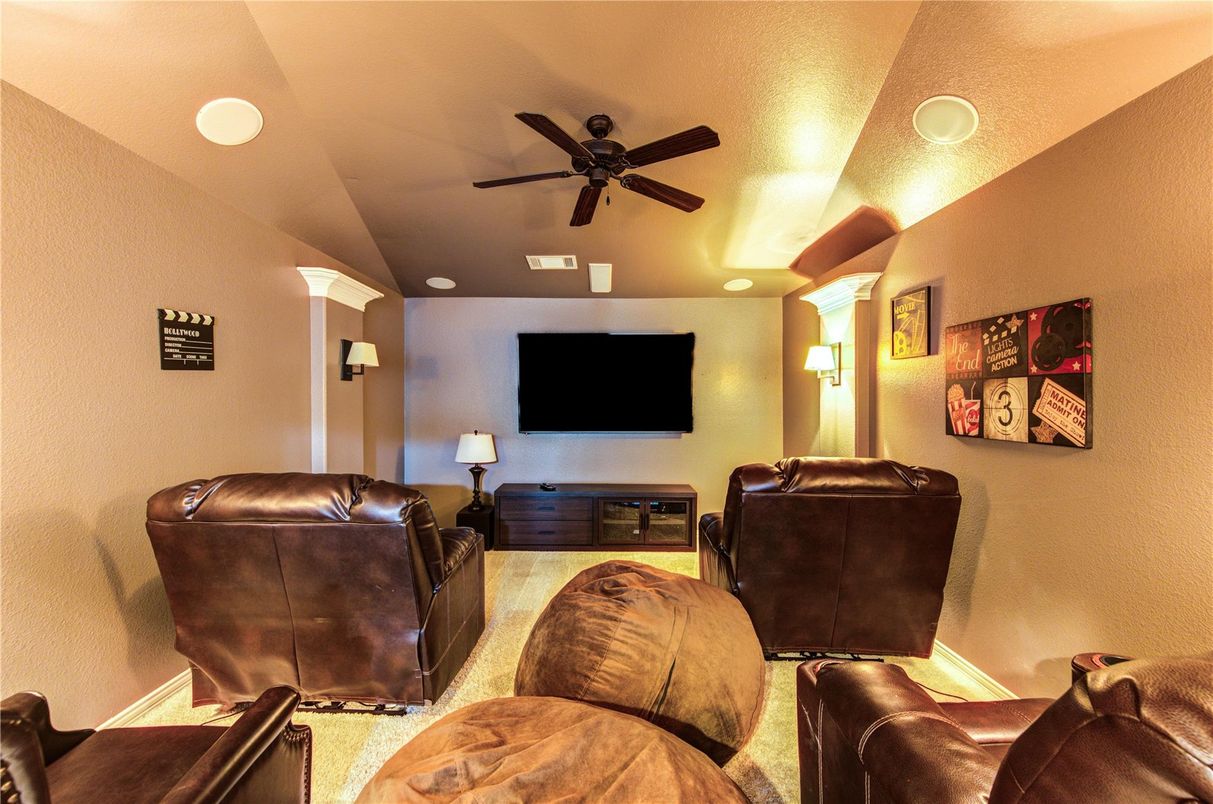 Home Theatre Room, Interior, Recessed Lighting