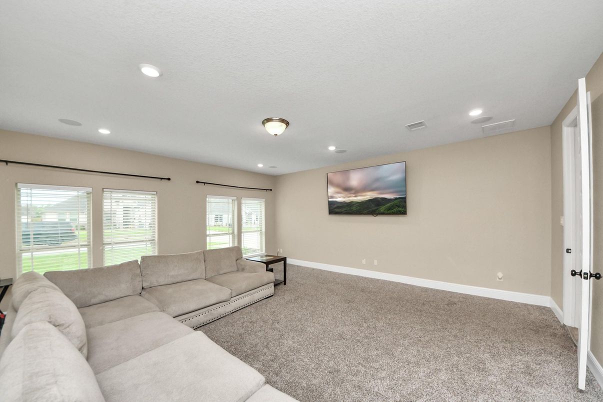 Interior, Living room, Recessed Lighting