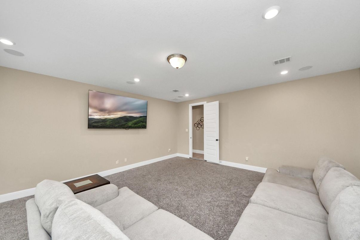 Interior, Living room, Recessed Lighting