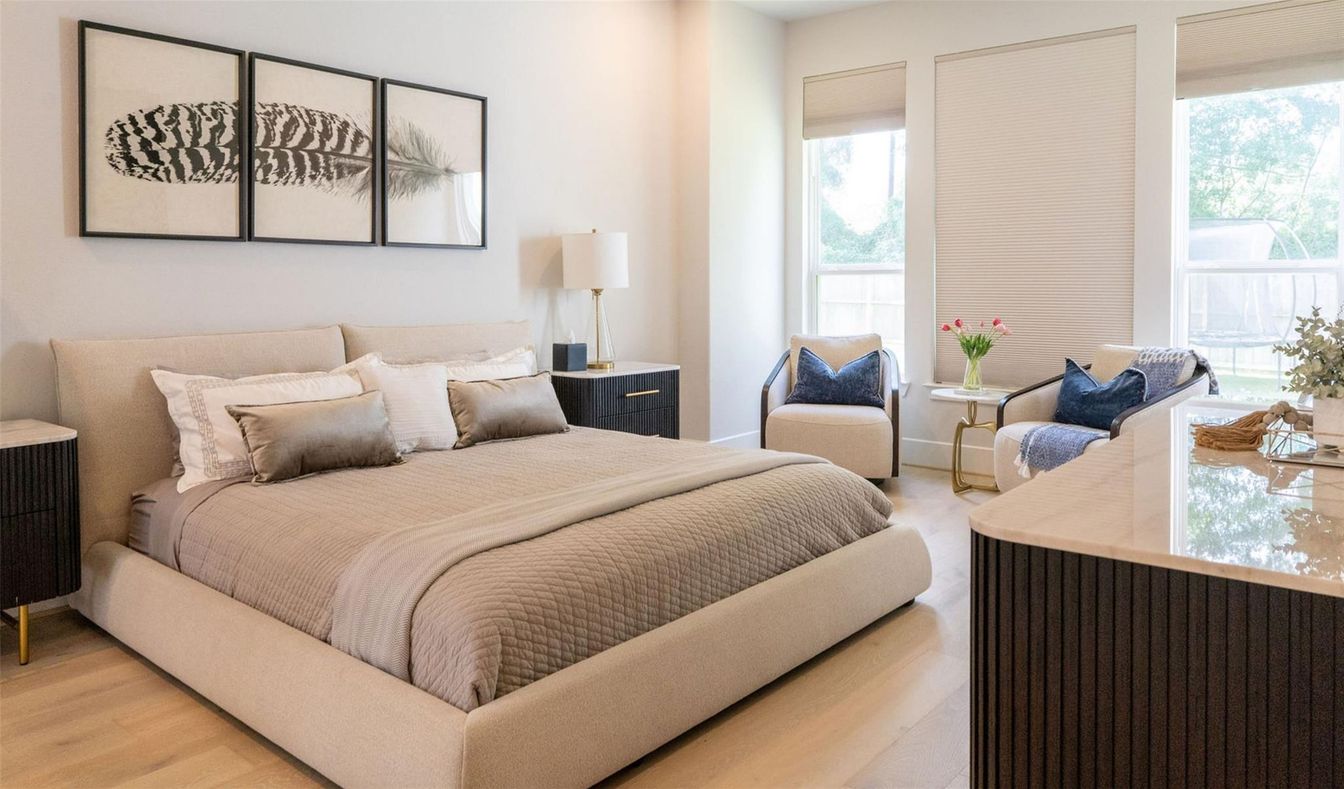 Bedroom, Interior, Wood Texture Flooring