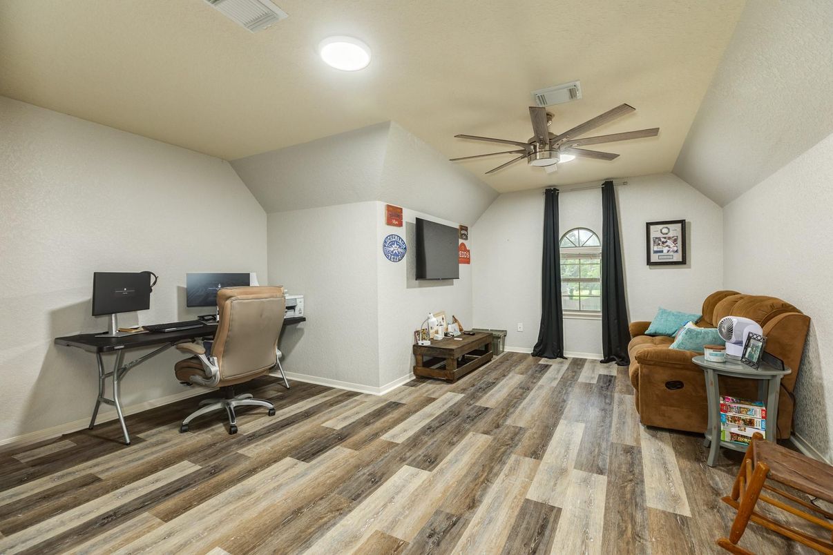 Home Office, Interior, Wood Texture Flooring