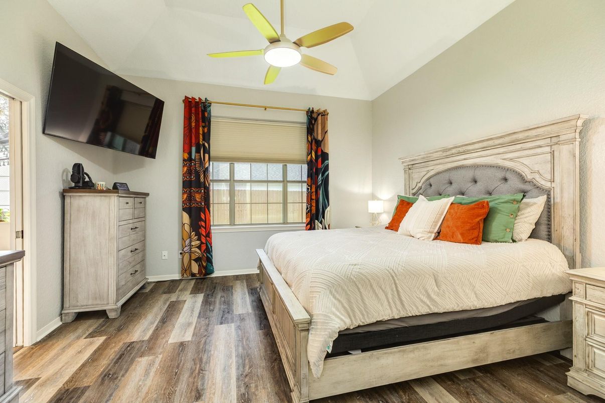 Bedroom, Interior, Wood Texture Flooring