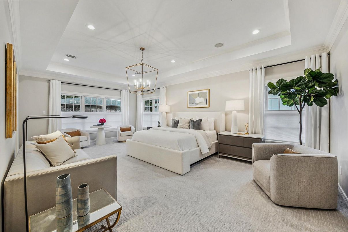 Bedroom, Interior, Pendant Lights, Recessed Lighting