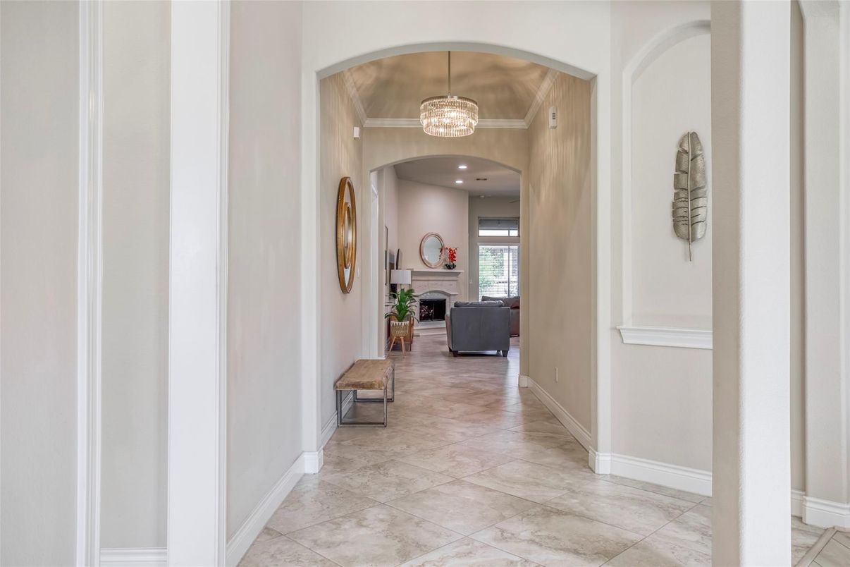 Chandelier, Interior, Recessed Lighting