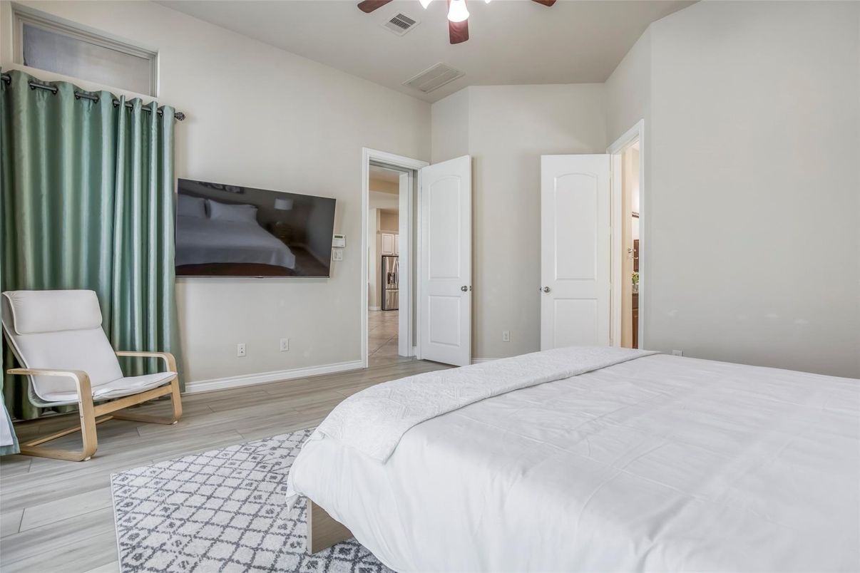 Bedroom, Interior, Wood Texture Flooring