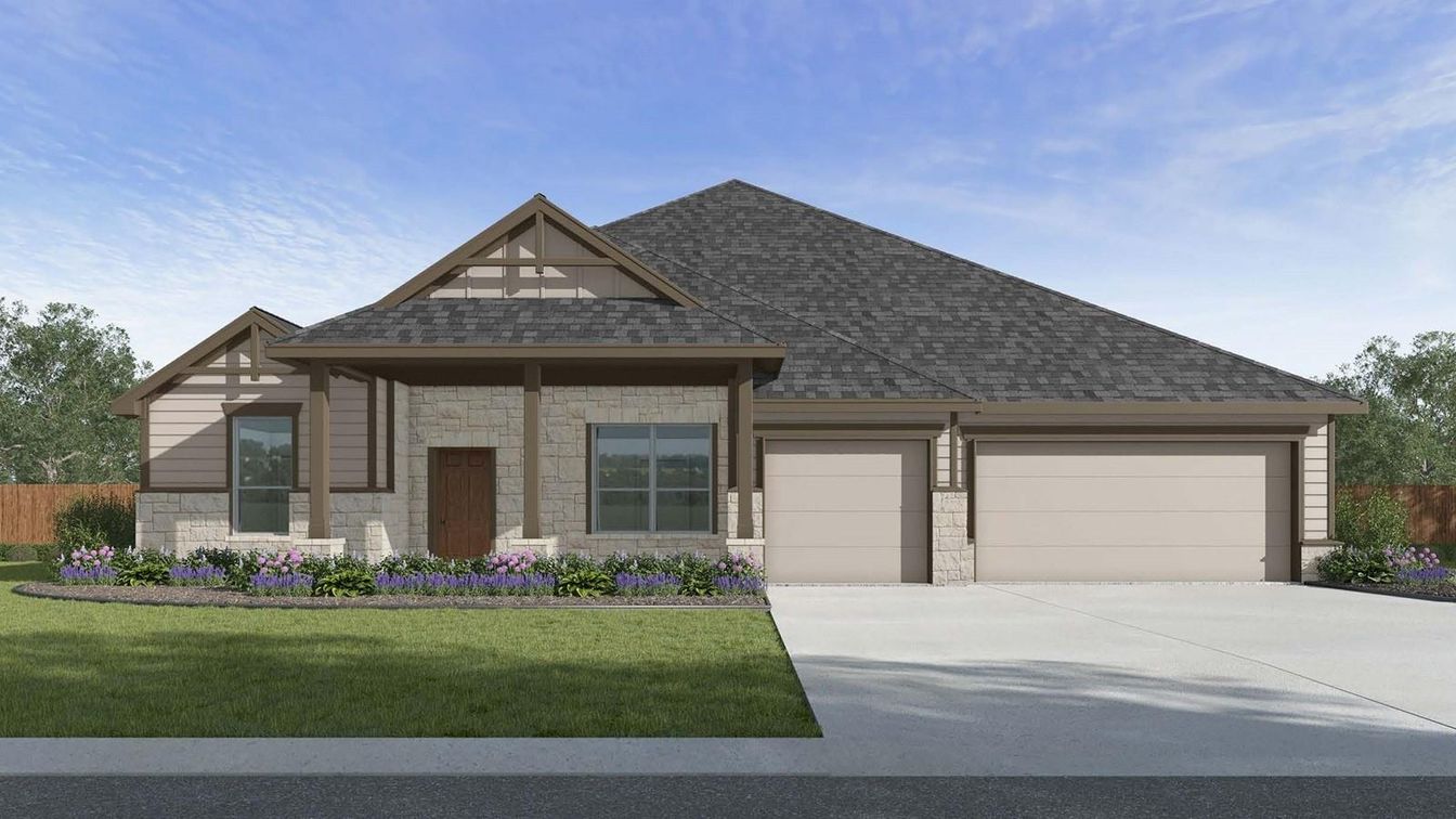 Attached, Exterior, Facade, Ranch