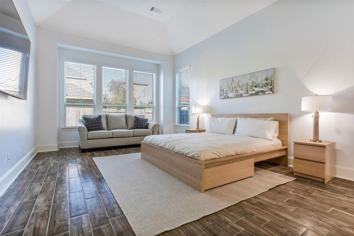 Bedroom, Interior, Wood Texture Flooring