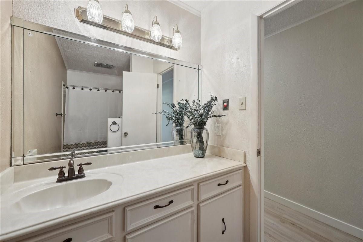 Bathroom, Dual Sink Vanities, Interior, Wood Texture Flooring
