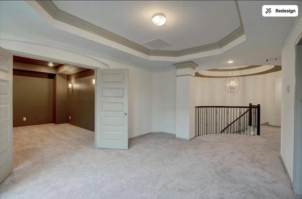 Empty room, Interior, Pendant Lights, Recessed Lighting