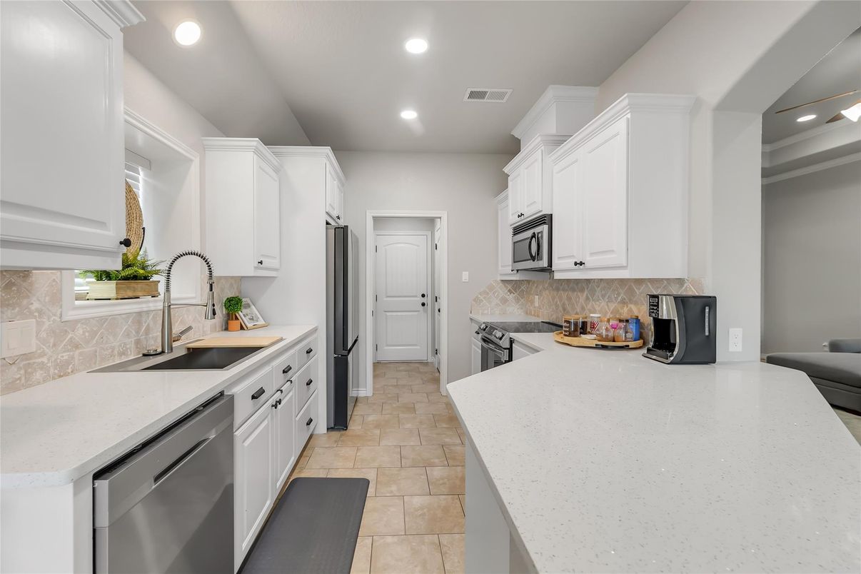 Interior, Kitchen, Recessed Lighting, Stainless Steel Appliances
