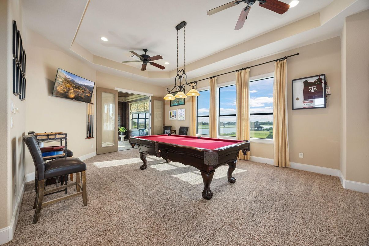 Billiard Table, Game Room, Interior, Pendant Lights, Recessed Lighting, Water