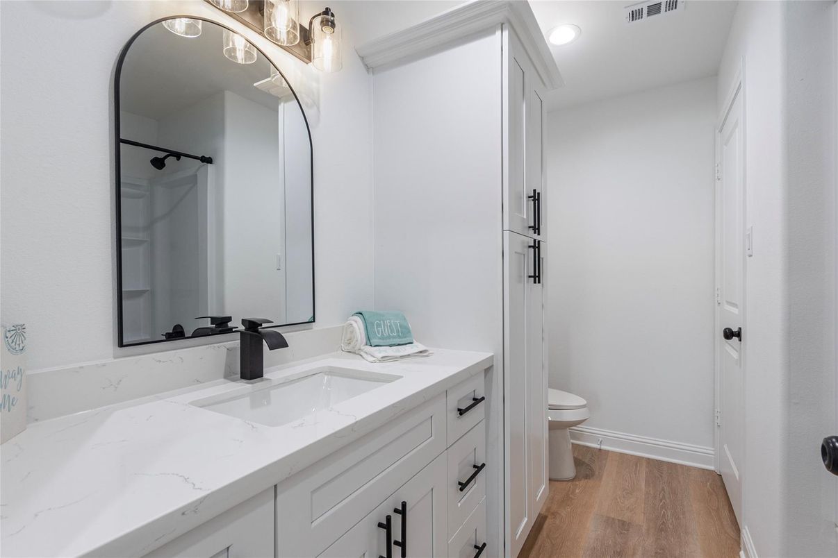 Bathroom, Interior, Wood Texture Flooring