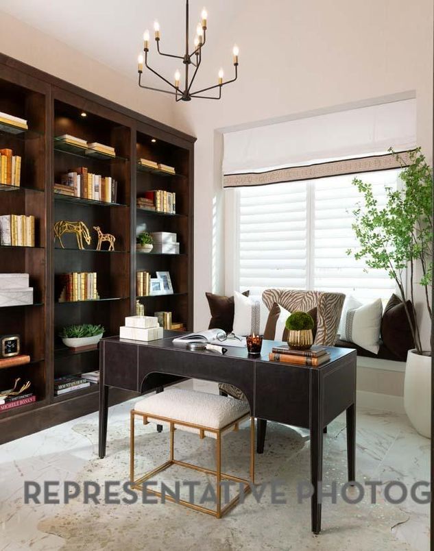 Chandelier, Home Office, Interior