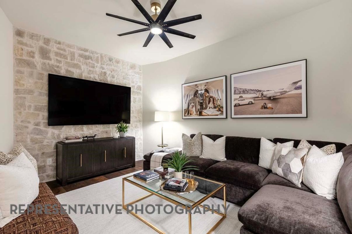Interior, Living room, Stone Walls