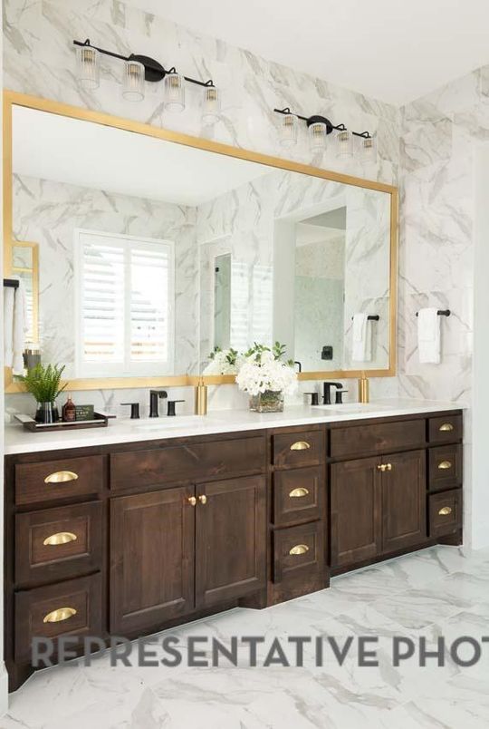 Bathroom, Dual Sink Vanities, Interior, Marble, Marble Walls