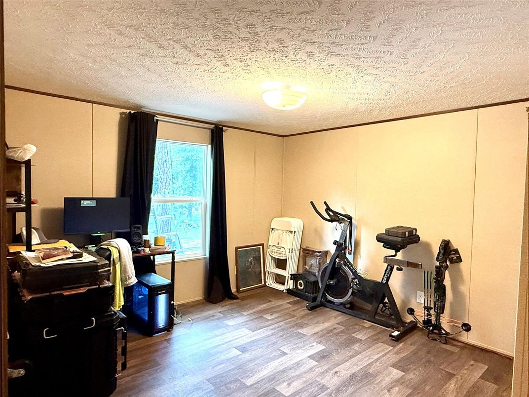 Fitness Equipment, Home Office, Interior, Wood Texture Flooring