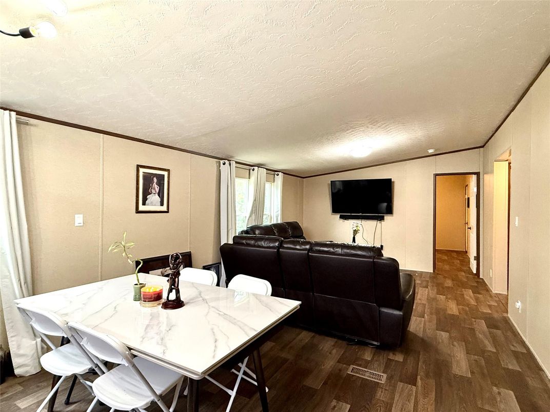 Dining room, Interior, Wood Texture Flooring