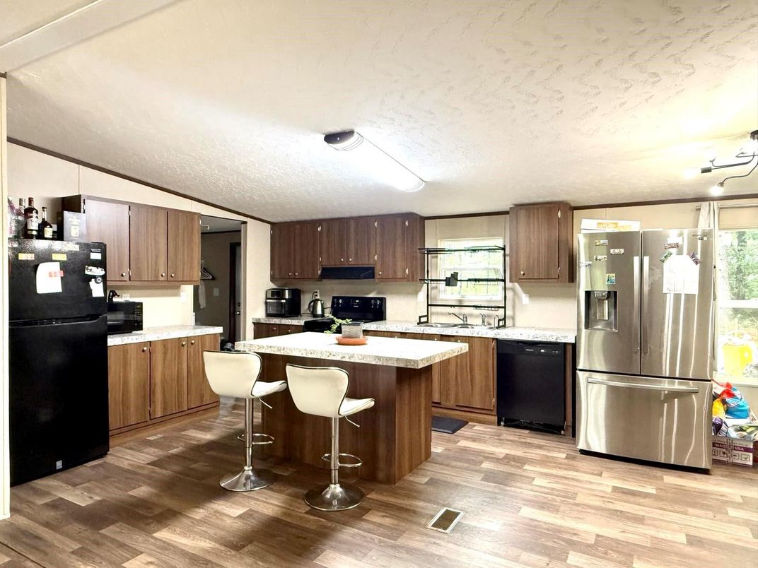 Interior, Kitchen, Wood Texture Flooring