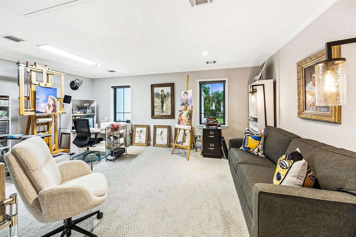 Home Office, Interior, Living room, Recessed Lighting