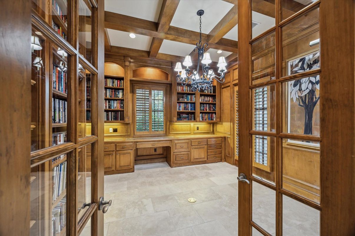Chandelier, Interior, Recessed Lighting, Wooden Beams