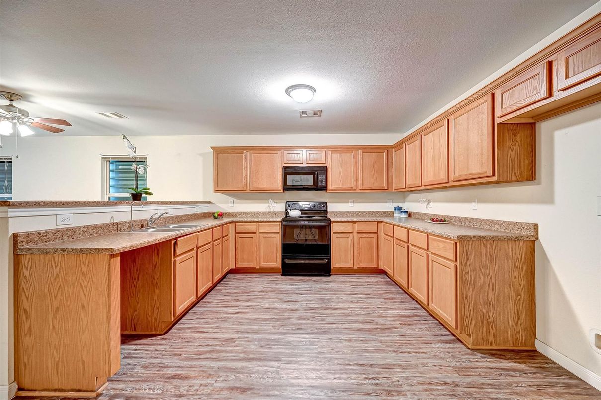 Interior, Kitchen, Wood Texture Flooring