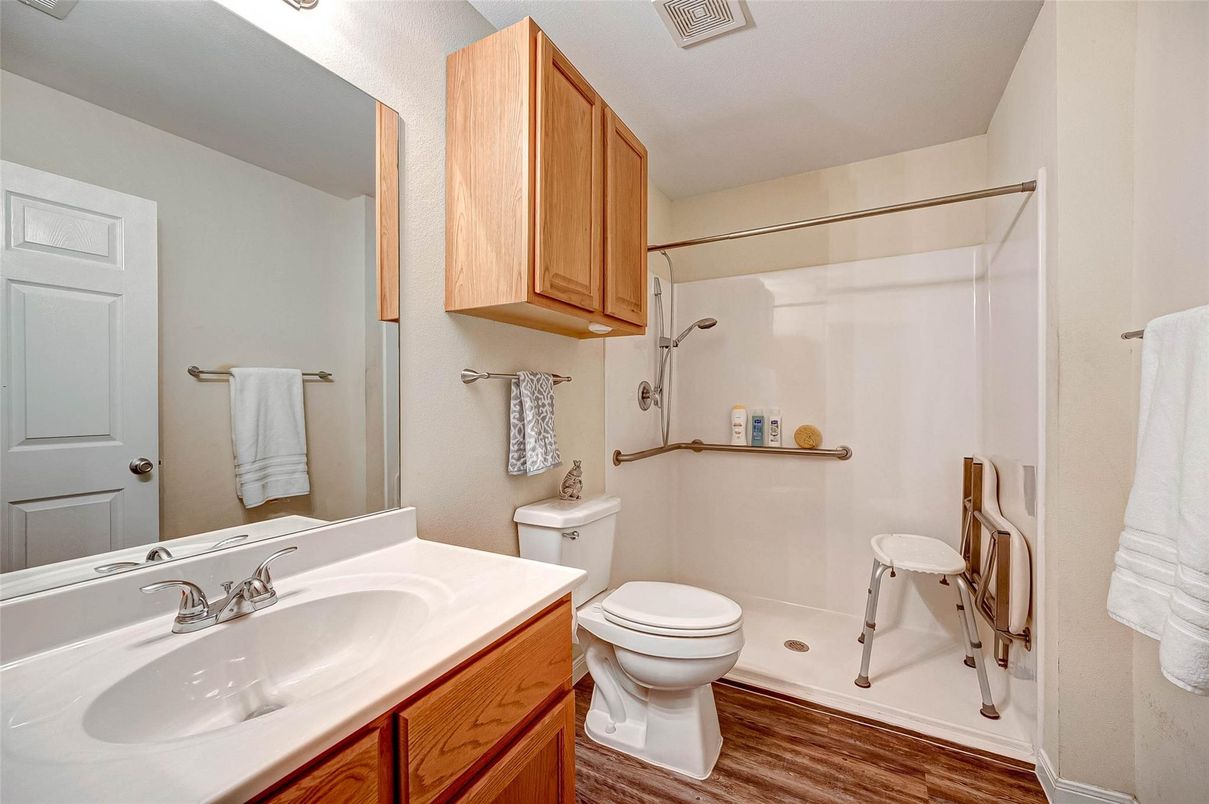 Bathroom, Interior, Wood Texture Flooring