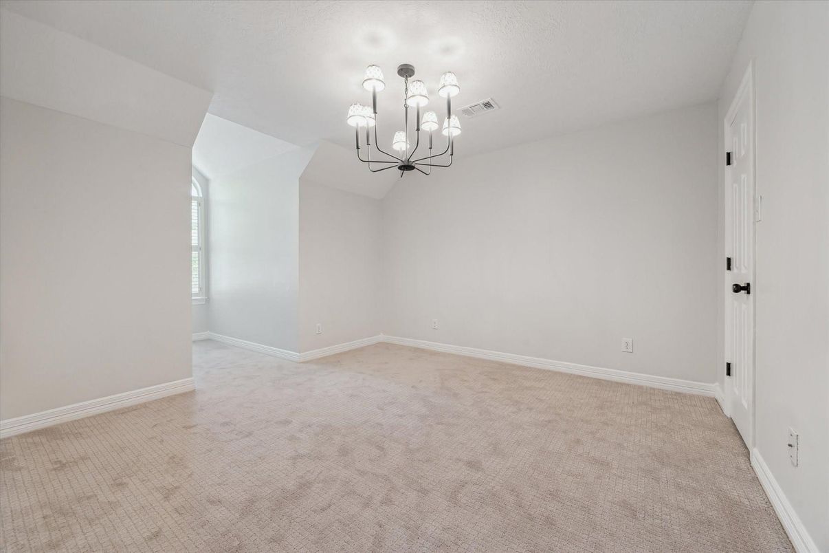 Chandelier, Empty room, Interior