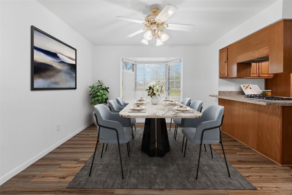 Dining room, Interior, Wood Texture Flooring