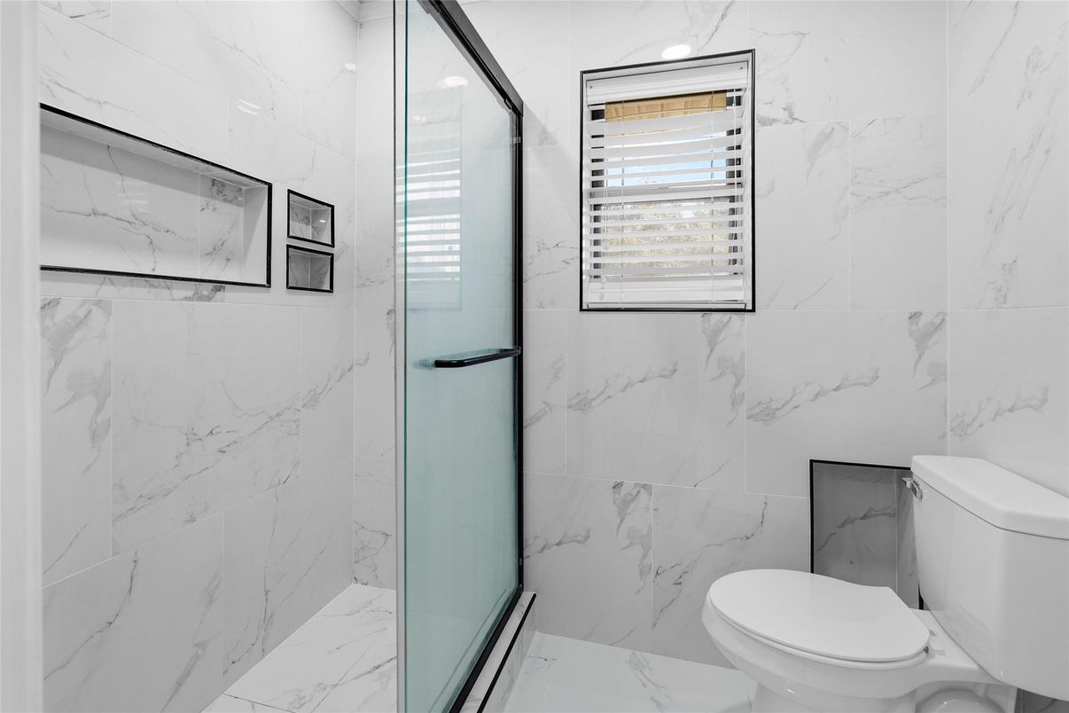 Bathroom, Glass Shower, Interior, Marble, Marble Walls