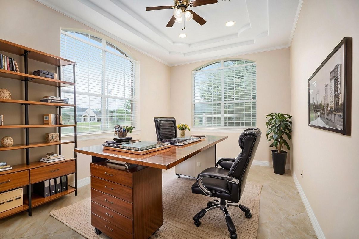 Home Office, Interior, Recessed Lighting