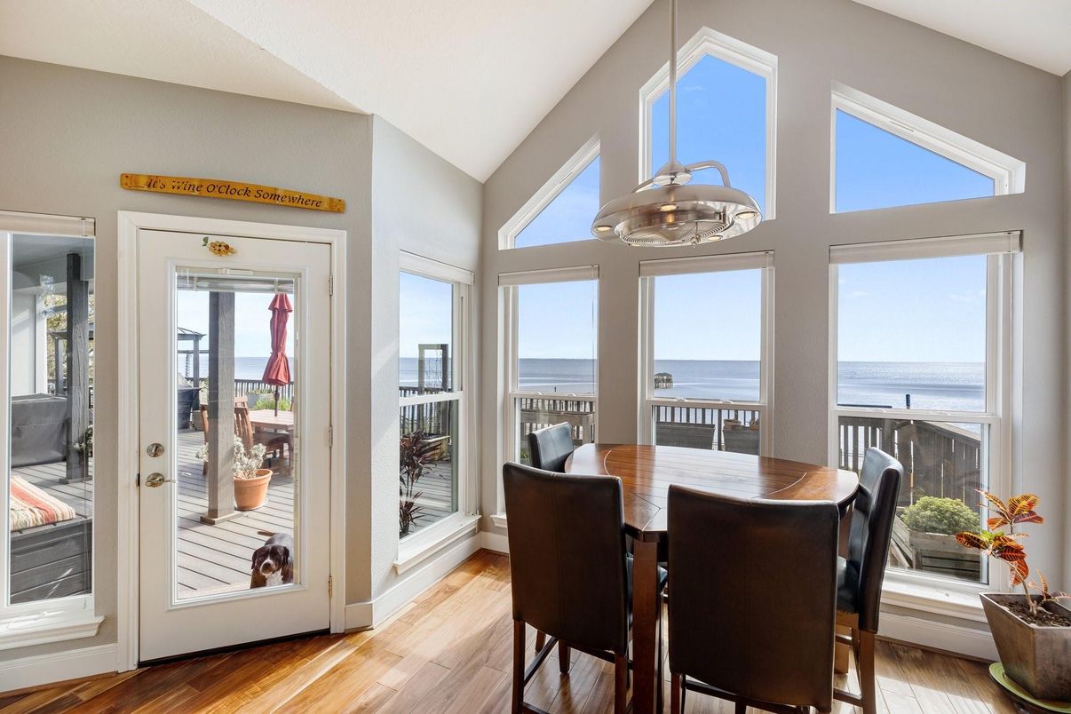 Dining room, Interior, Water, Wood Texture Flooring