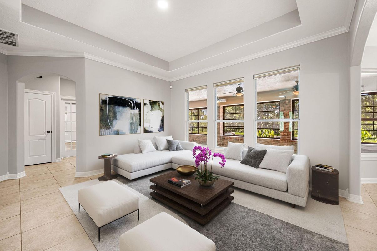Interior, Living room, Recessed Lighting