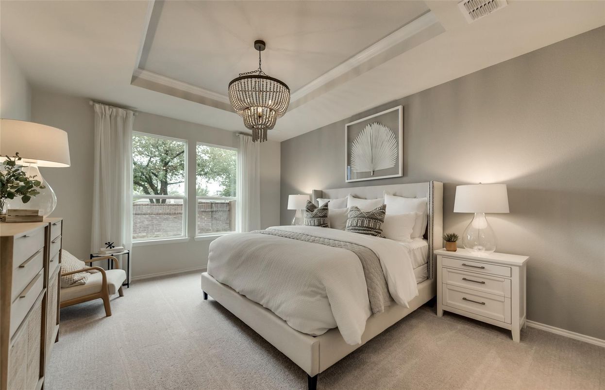 Bedroom, Chandelier, Interior