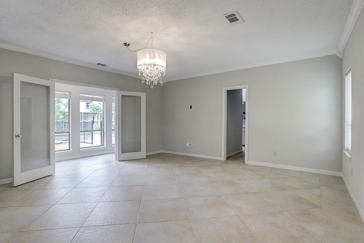 Chandelier, Empty room, Interior