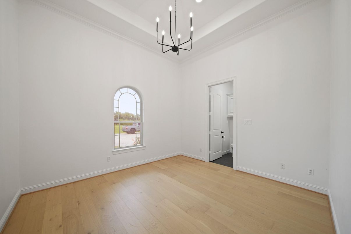 Empty room, Interior, Pendant Lights, Wood Texture Flooring