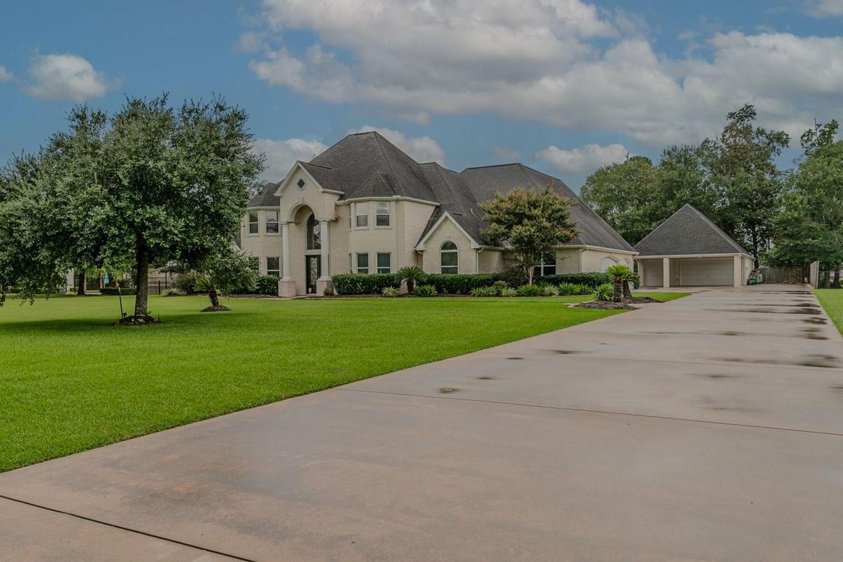 Attached, Backyard, Detached Garage, Exterior, Facade, French Provincial