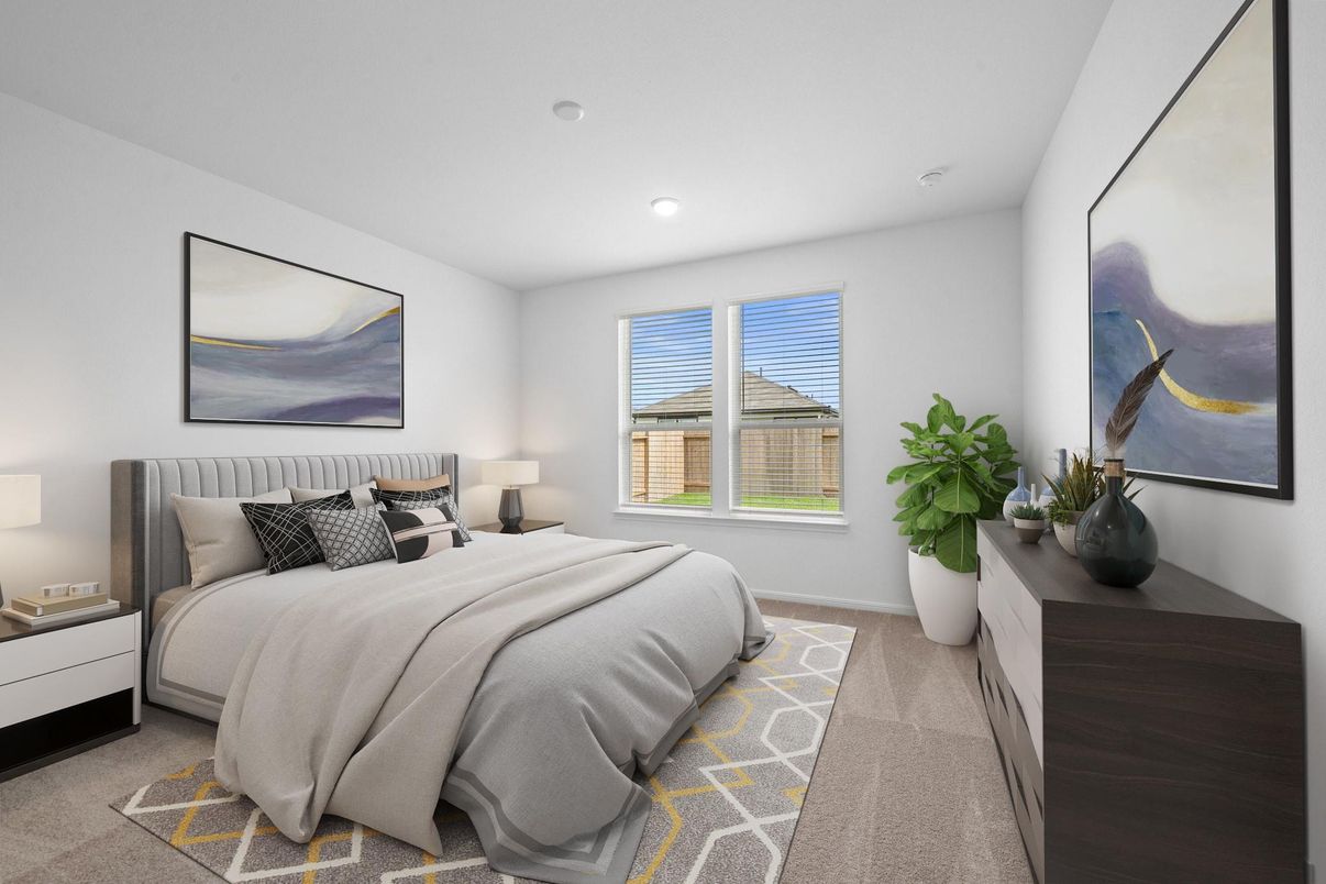 Bedroom, Interior, Recessed Lighting