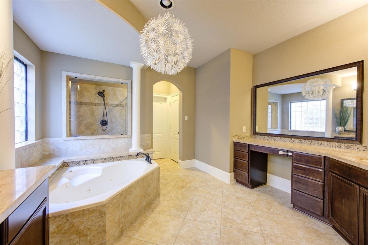 Bathroom, Chandelier, Interior