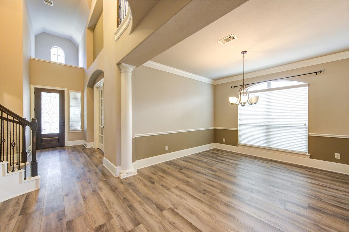 Chandelier, Interior, Pendant Lights, Wood Texture Flooring