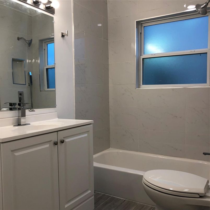 Bathroom, Interior, Marble Walls, Wood Texture Flooring