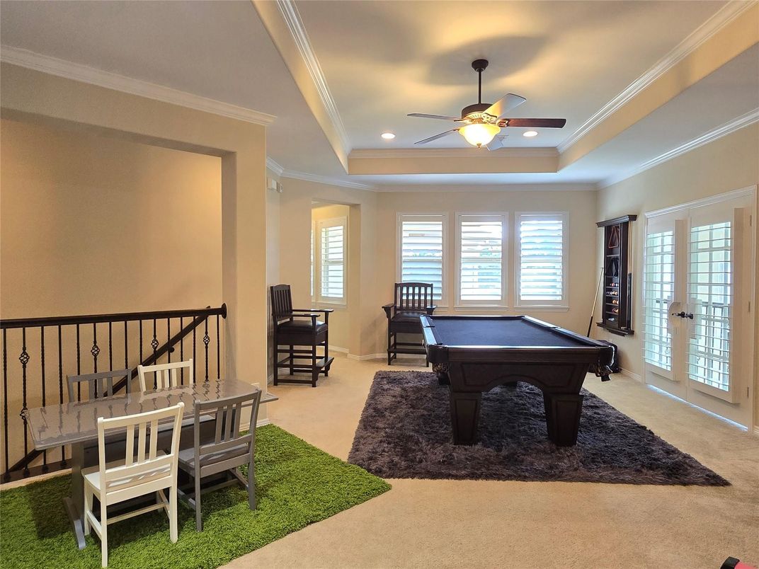 Billiard Table, Game Room, Interior, Recessed Lighting
