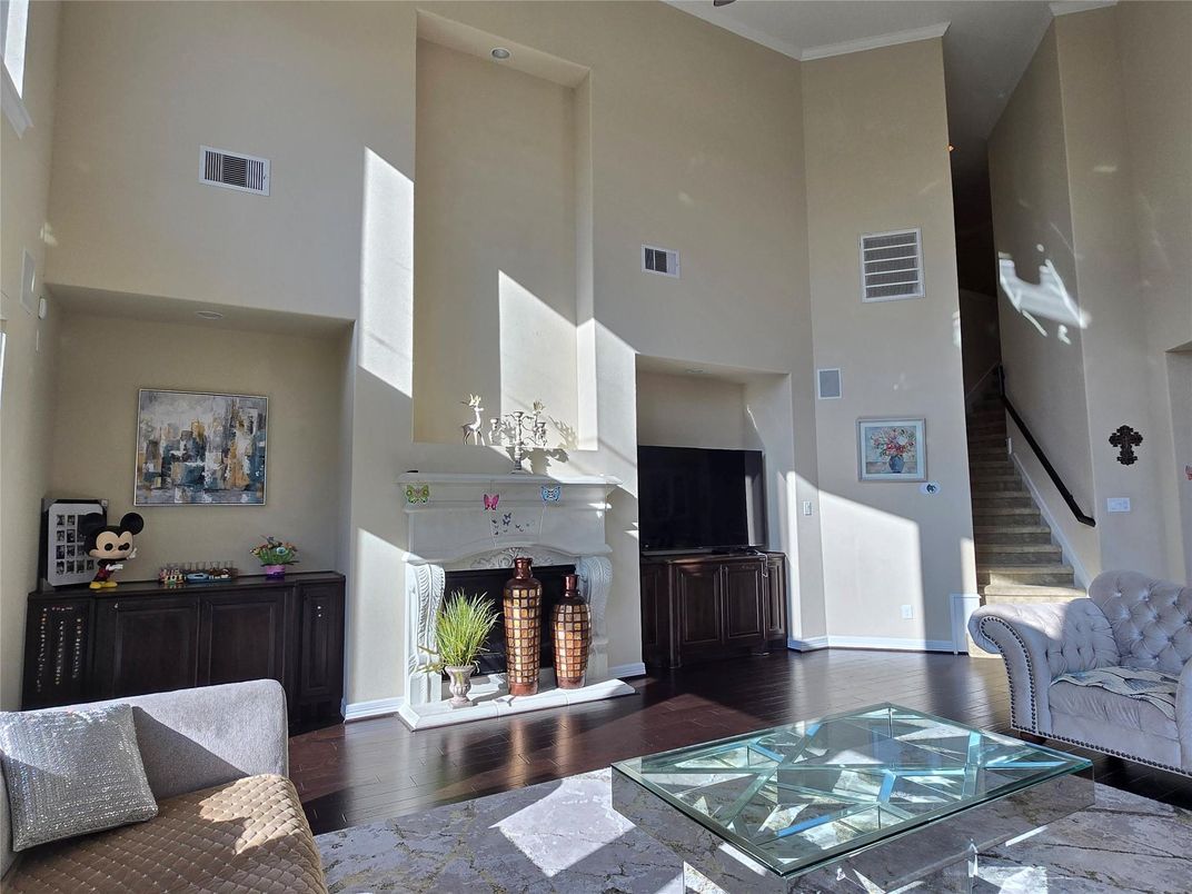 Fireplace, Interior, Wood Texture Flooring
