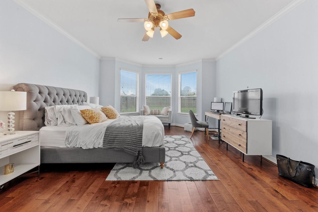Bedroom, Interior, Wood Texture Flooring