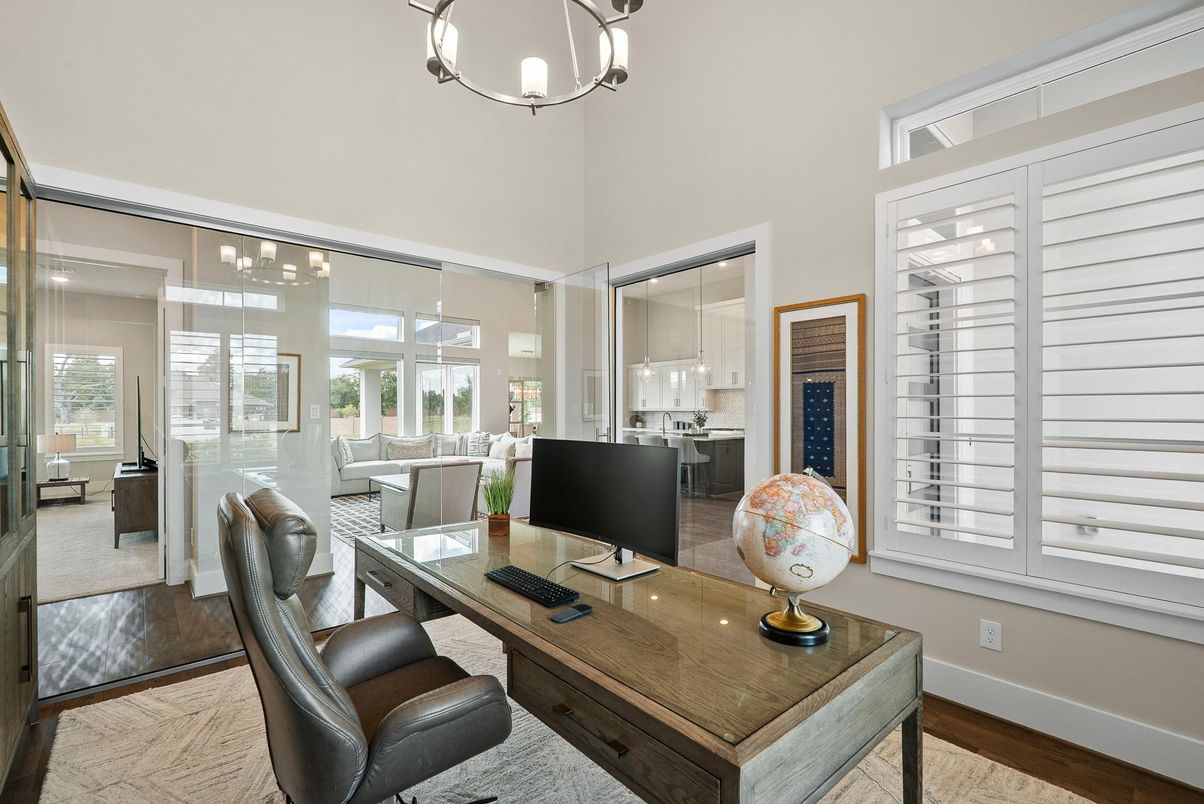 Chandelier, Home Office, Interior, Living room, Pendant Lights, Wood Texture Flooring