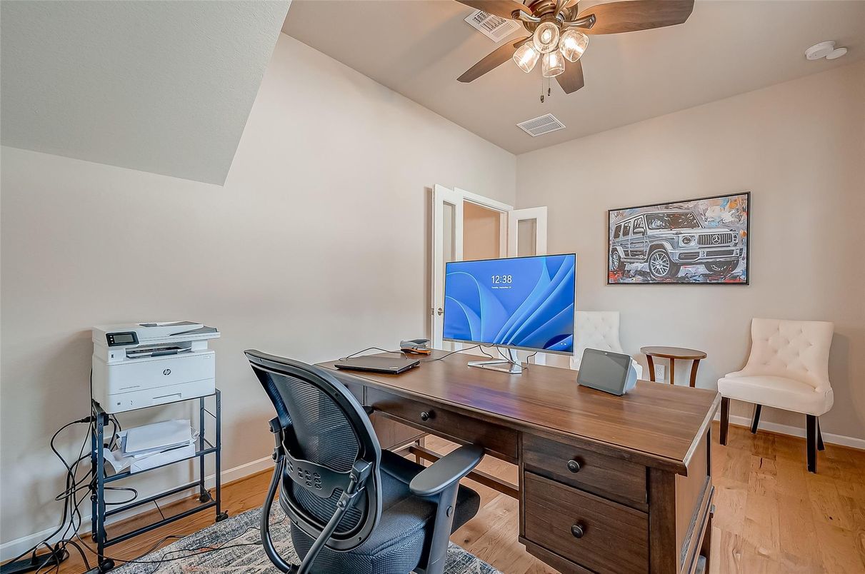 Home Office, Interior, Wood Texture Flooring