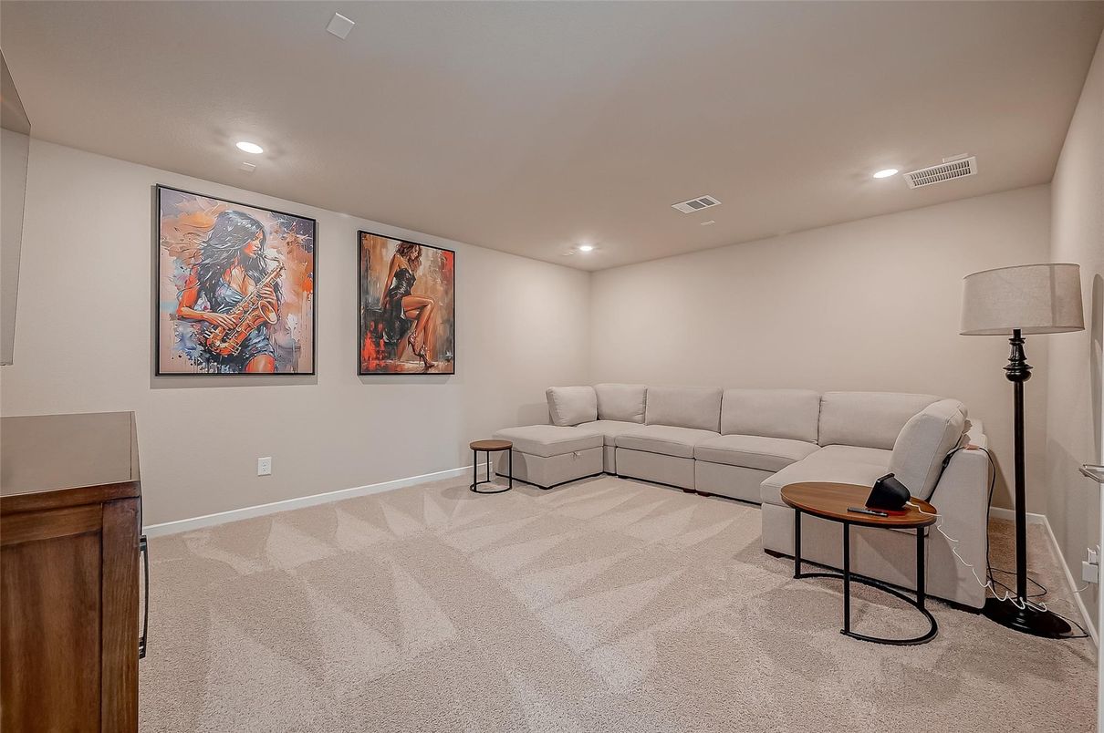 Interior, Living room, Recessed Lighting