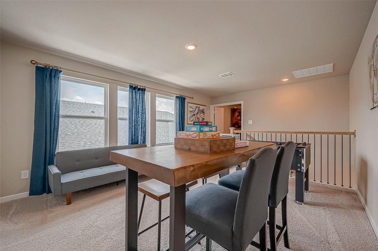 Dining room, Game Room, Interior, Recessed Lighting