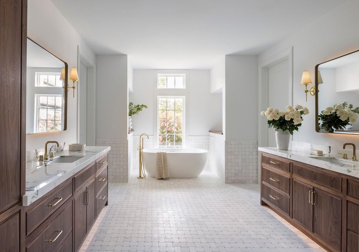 Bathroom, Dual Sink Vanities, Free Standing Baths, Interior