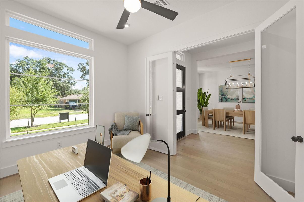 Home Office, Interior, Wood Texture Flooring