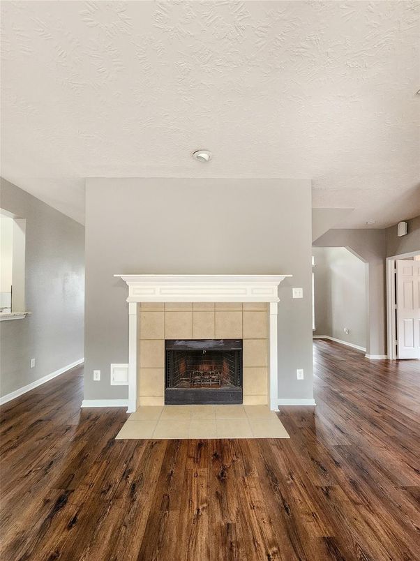 Empty room, Fireplace, Interior, Wood Texture Flooring
